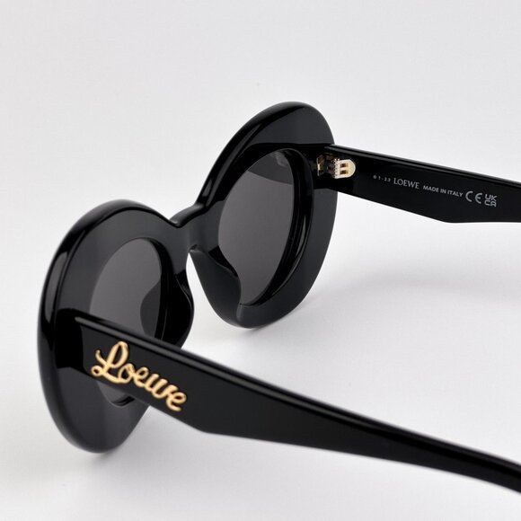 Loewe WING LW40112I Sunglasses – Shiny Black Cat Eye Grey | Model LW40112I 01A main image 6